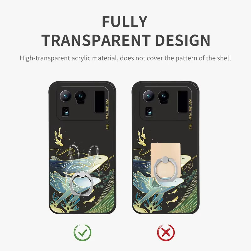 WSSHE Magnetischer Universal-Handyhalter mit Fingerring in Transparent für iPhone 13 MAX und andere Mobiltelefone - Bild 2