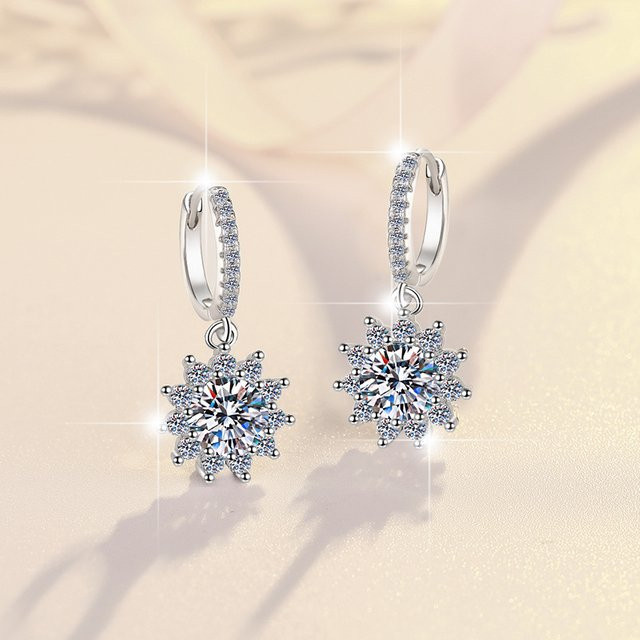 BJXMOSO Ohrringe 925 Silber, Zirkonia, Damen - Bild 1