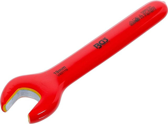 BGS VDE Einmaulschlüssel aus Chrom-Vanadium in Rot SW 19 mm - Bild 1