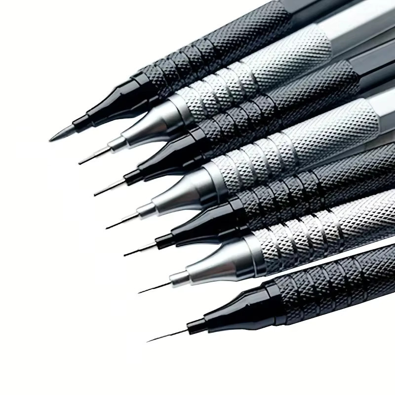 JOMPENS Metall Druckbleistift für Kunst und Büro in Silber oder Schwarz mit 0,3 mm bis 2,0 mm Minenstärke - Bild 6