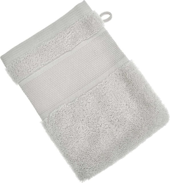 Rico Design Waschhandschuh aus Bio-Baumwolle in Hellgrau, GOTS-zertifiziert und flauschig - Bild 1