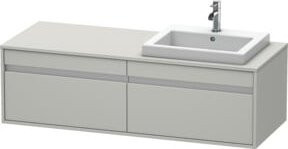 Duravit Waschtischunterschrank Ketho Wandhängend in Weiß Matt, B/T/H: 140 x 55 x 42,6 cm - Bild 1
