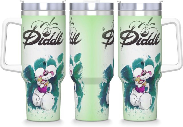 Diddl Edelstahl Tumbler Thermo Becher für Heiß- und Kaltgetränke 23,7 ml, B/T/H: 10,0 x 23,7 x 10,0 cm - Bild 1