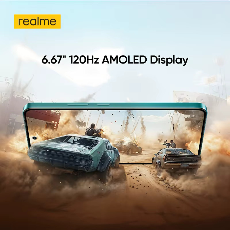 realme P3 5G Smartphone Schwarz mit Snapdragon 6 Gen 4 Chipsatz, 120Hz eSports AMOLED-Display, 50MP AI-Kamera und 5260mAh Akku mit 45W Schnellladefunktion - Bild 3