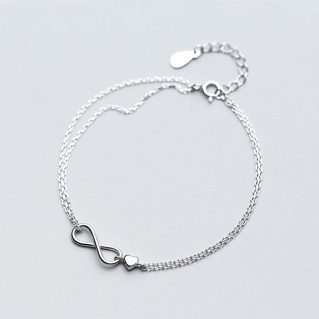 Allbestart Armband, 925 Silber, Doppelschicht Kreuz Charm, Damen - Bild 1