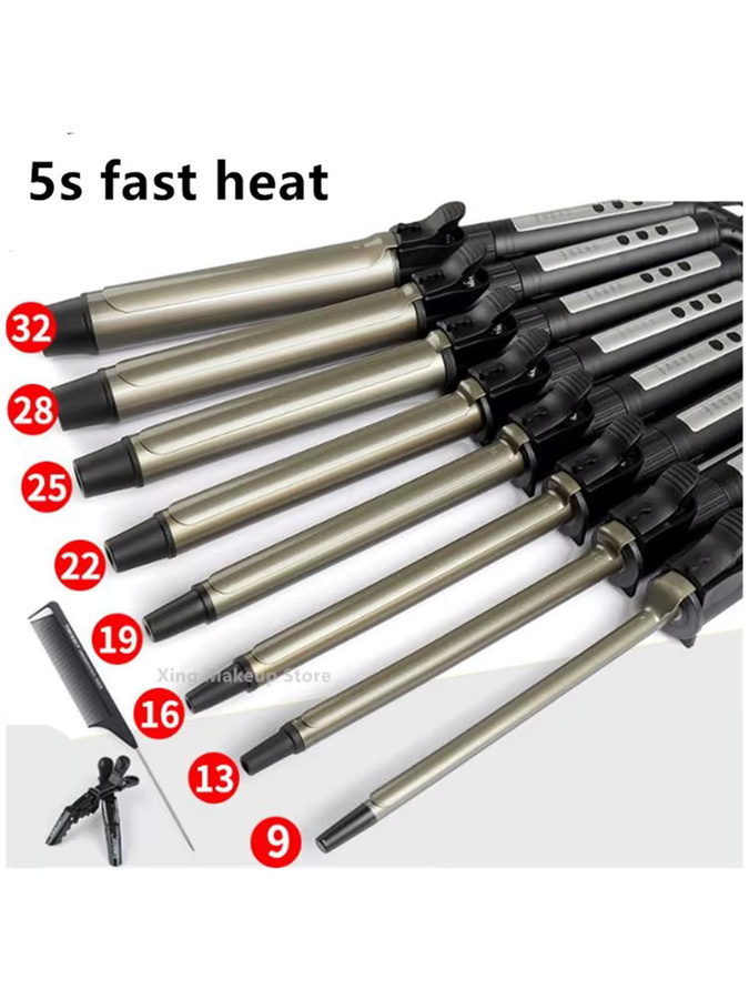 Professioneller Keramik Haar Curler mit Temperaturdisplay, Automatisch rotierend, 28mm - Bild 5