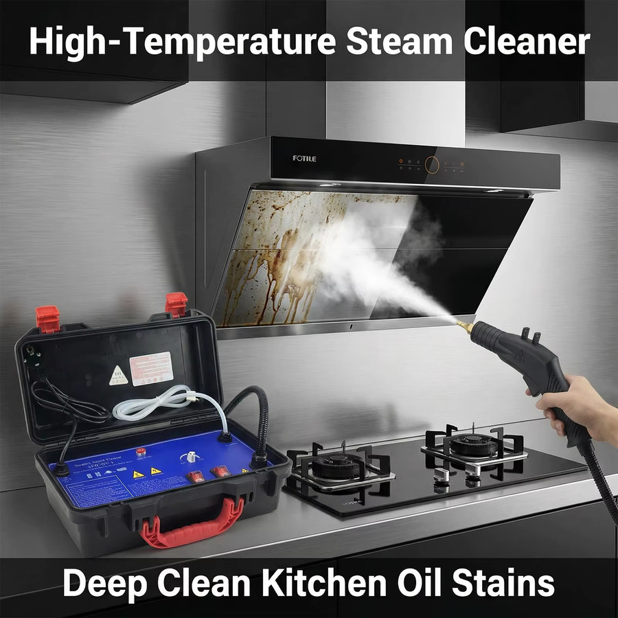 Podofo Tragbarer Dampfreiniger 3000W in Schwarz mit 120 Grad Hochtemperatur-Sterilisation und 3m Schlauch - Bild 3