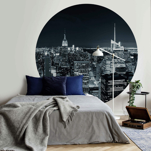 K&L Wall Art Runde Vliestapete New York Skyline Loft, mehrfarbig, matt, B/H: 236 x 236 cm - Bild 2