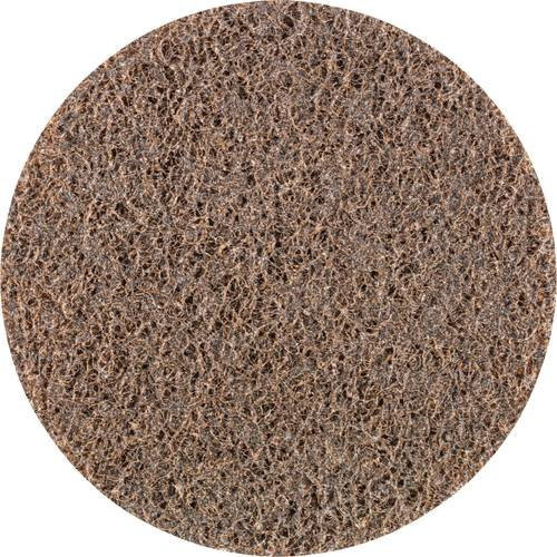 PFERD POLIVLIES Klettronde PVKR Korund für Feinschliff und Finish, Durchmesser: 125 mm, Bohrung: 22 mm, Körnung: A100G, Farbe: Gelb/Braun, 10 Stück - Bild 1