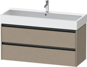 Duravit Waschtischunterschrank Ketho.2 in Lei mit 2 Schubladen, wandhängend, Breite: 118,4 cm, Tiefe: 46 cm, Höhe: 54,9 cm - Bild 1