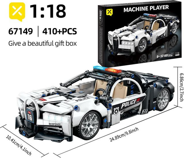 ToylinX Technology Schnellfahrendes Fahrzeug, Bausteine, 1:18, ab 6 Jahre - Bild 1