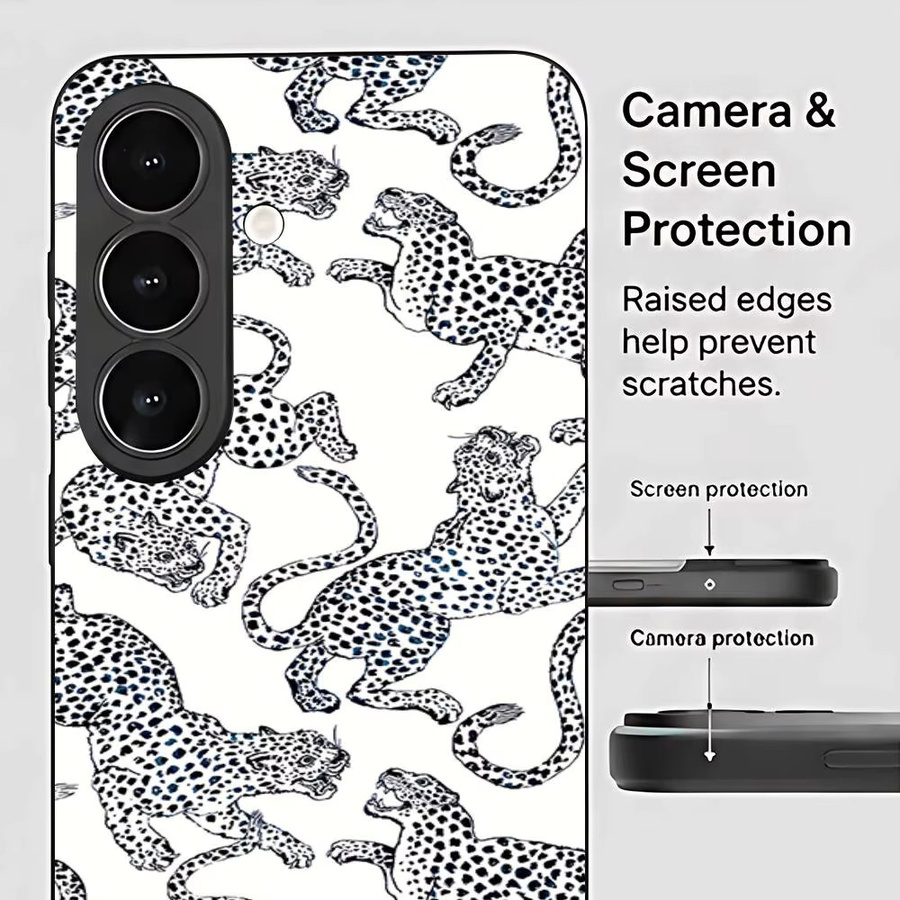 Silikon-Handyhülle mit Leopard-Tierprint für Samsung Galaxy S21 S22 S23 S24 S25 S26 Ultra FE Plus 5G A52S in Multicolour - Bild 2