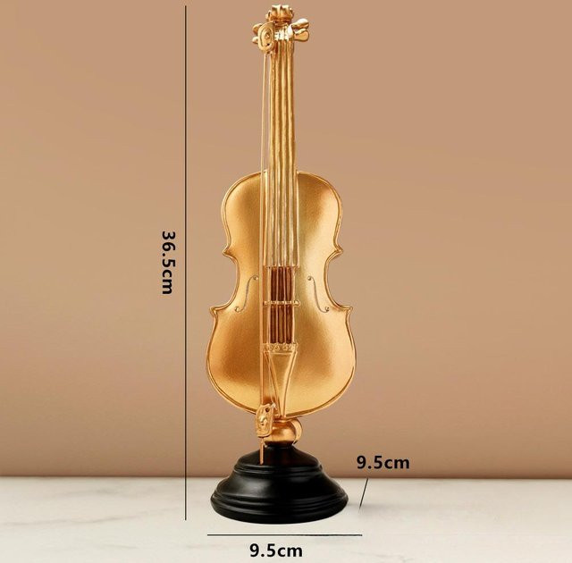 Yiran Furniture Musikinstrument-Ornament Violine aus Harz als dekoratives Kunstwerk für Büro und Wohnzimmer - Bild 1