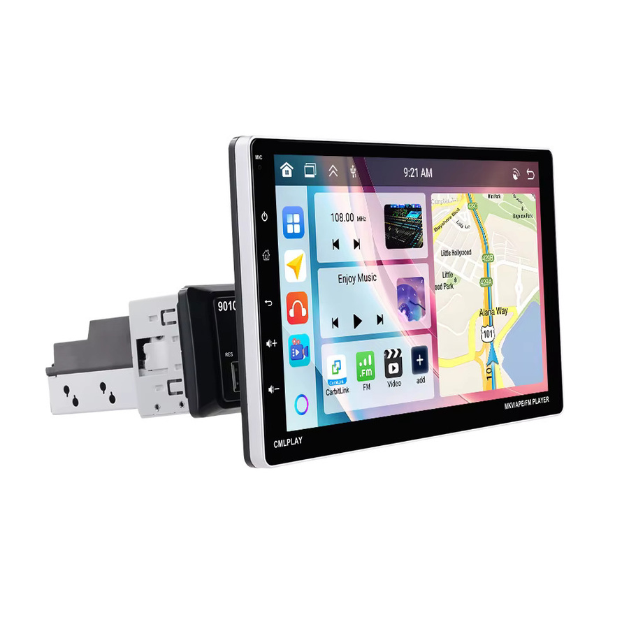 Podofo 9 Zoll Universal Android 15.0 Autoradio mit Wireless Carplay, Android Auto, WIFI, Bluetooth, DAB+ und Rückfahrkamera in Schwarz - Bild 5