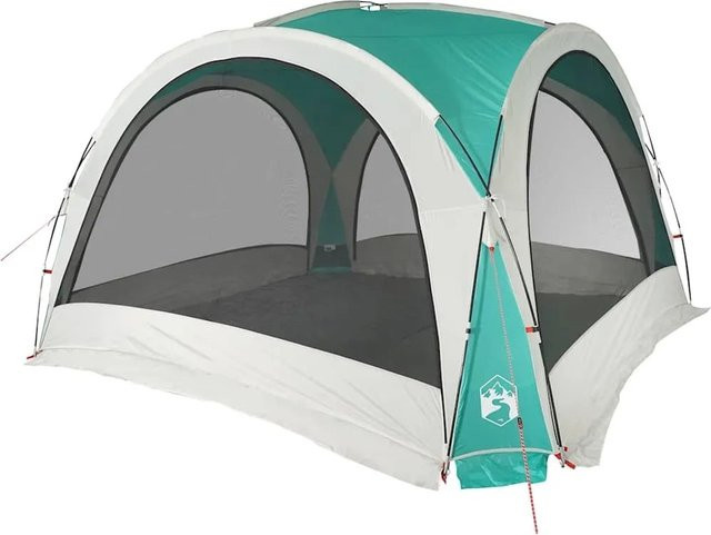 vidaXL Partyzelt Grün aus Polyester Wasserdicht B: 360 cm, T: 215 cm, H: 8,6 cm - Bild 1
