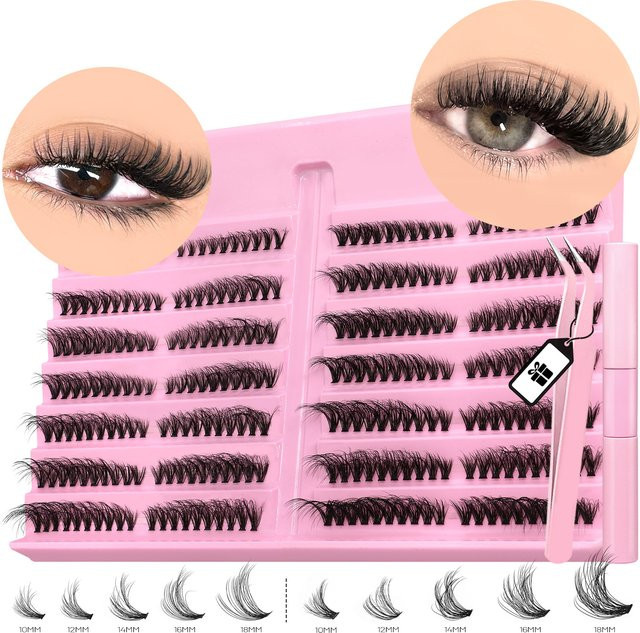 Lasvirey Wimperncluster-Set Katzenaugen-Wimpernverlängerung, Unisex - Bild 1