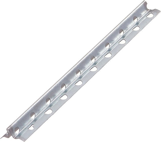 Protektor Schnellputzschiene 1106 Putzlehre aus Stahl in Silber für 6mm Putz, B/H: 5 cm x 250 cm - Bild 1