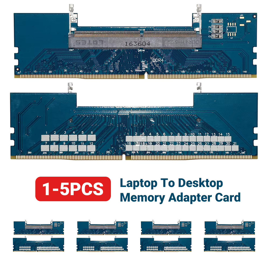ALLOET Laptop DDR4 SODIMM zu Desktop DIMM Speicheradapter, 4-lagig, Blau - Bild 2
