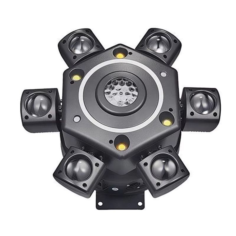 GVT Sechsarmiger LED-Beam Moving Head Scheinwerfer mit Laser-Stroboskop und rotierender Magic Ball für DJ, Party und Bühne - Bild 2