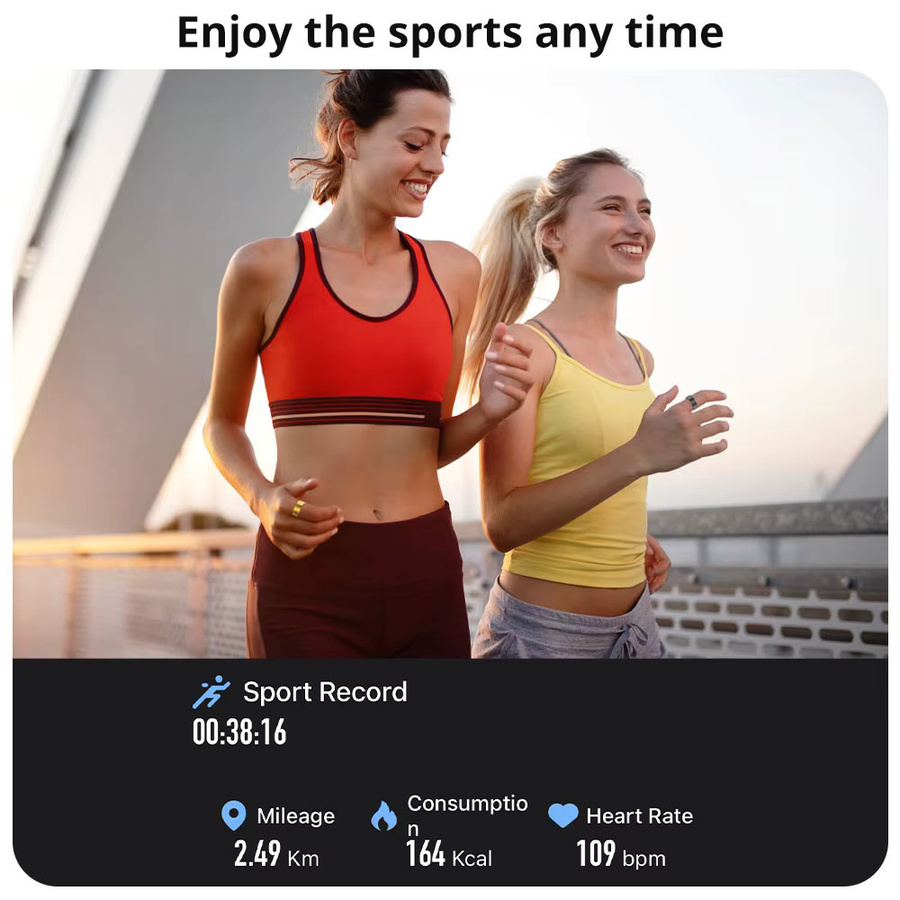 Timethinker R06 Smart Ring in Silber für Damen und Herren mit Gesundheitsmonitor, Fitness-Tracking und IP68 Wasserdichtigkeit - Bild 3