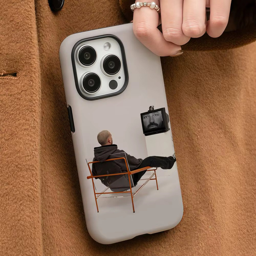 O-Omer A-Adam Handyhülle für iPhone 12 bis 17 Pro Max Plus, glänzende HD-Doppelschicht-Flüssighartschale, Farbe: Weiß - Bild 3