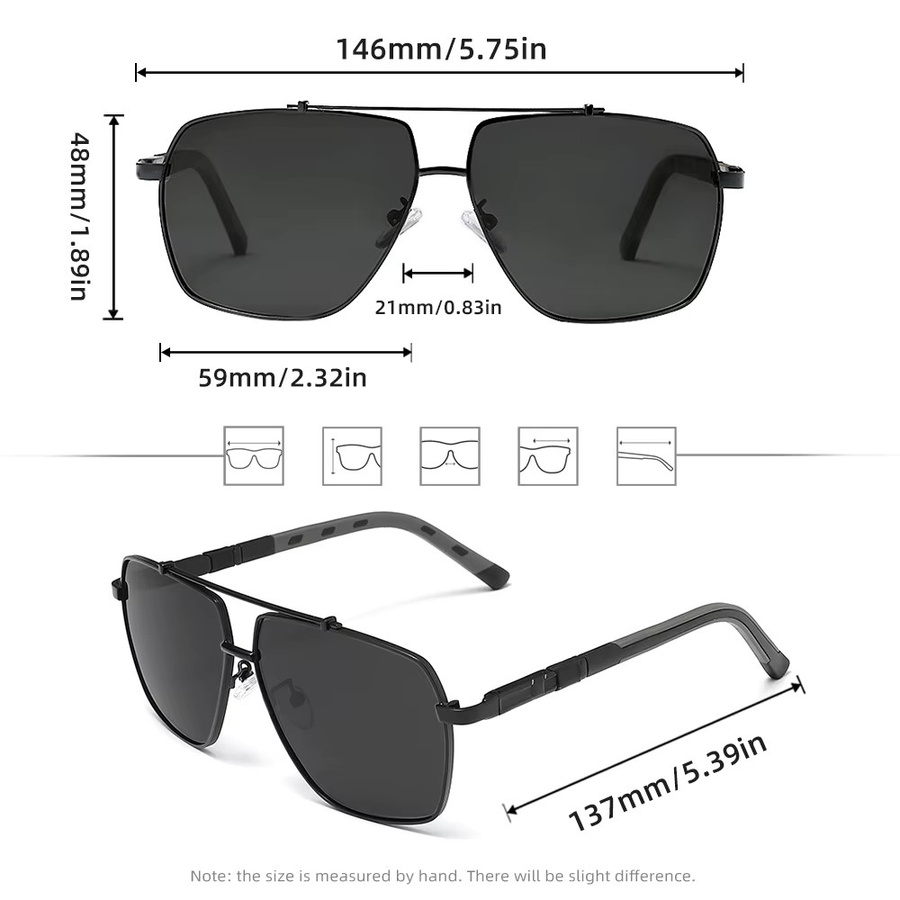 KINGSEVEN Sonnenbrille Aviator, Herren, Vollrand, Aluminium - Bild 4