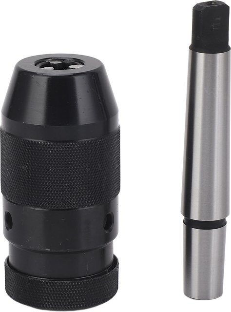 Koogeelife B16 Schnellspann-Bohrfutter mit MT2 B16-Verlängerungsstange für Drehmaschinen, Schwarz, Spannbereich 1 bis 13 mm - Bild 1