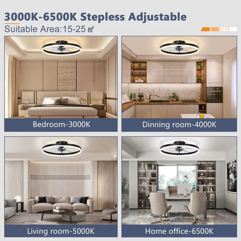 IRALAN 3-in-1 Smart Deckenventilator mit LED-Licht in Weiß, reversierbarer Ventilator mit großem Luftvolumen für Schlafzimmer und Esszimmer - Bild 3
