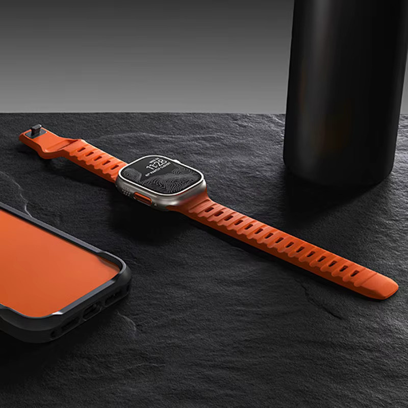 Armband für Apple Watch, Silikon, Orange, Unisex - Bild 6