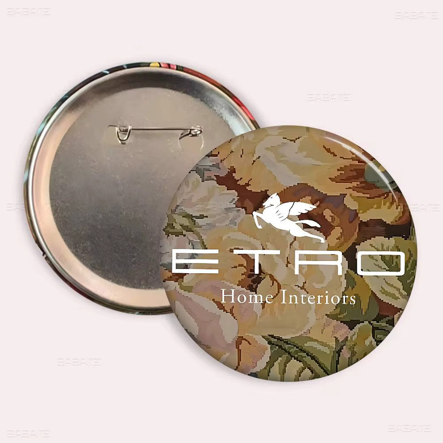 E-Etro Brosche, Runde Taste Pins - Bild 2