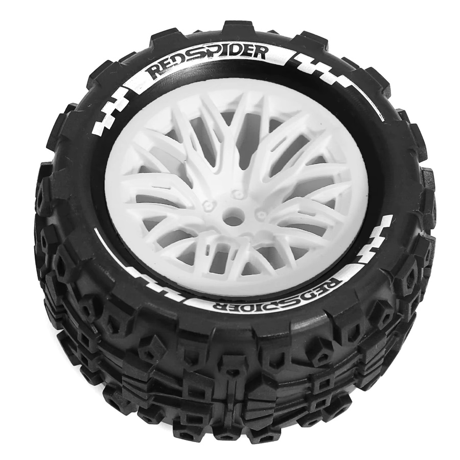 RS MX1.85 RC-Räder und Reifen, 12 mm Sechskant-Radreifen-Sets, 1:18, Schwarz - Bild 3