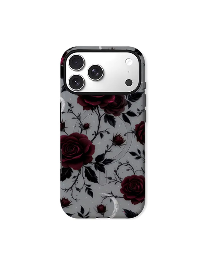CaseLumi Matte Bumper MagSafe Hülle für iPhone mit Mondlicht-Rosen-Motiv in Multicolour - Bild 6
