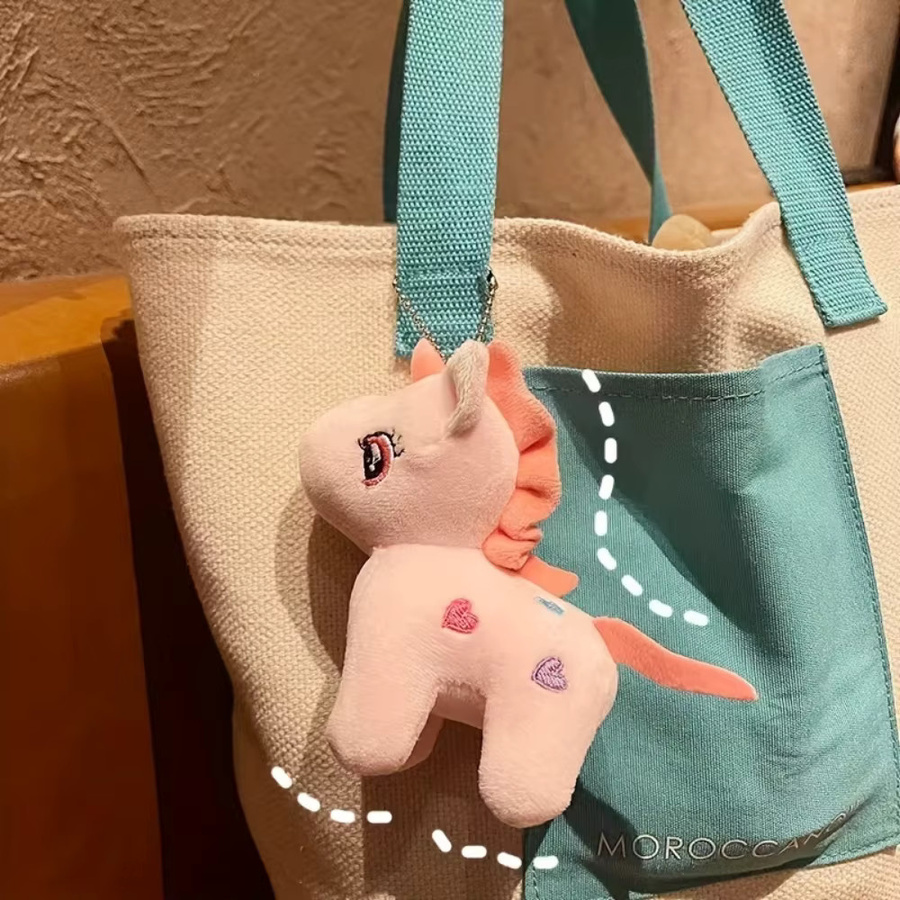 SONGYI Einhorn Mini Plüschtier Schlüsselanhänger, Gelb - Bild 2