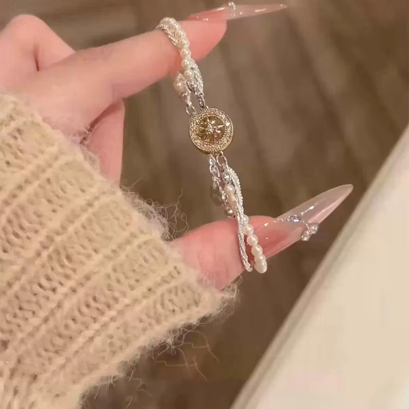 UOSU Armband, Vintage, Zirkonia, Perle, Damen - Bild 1