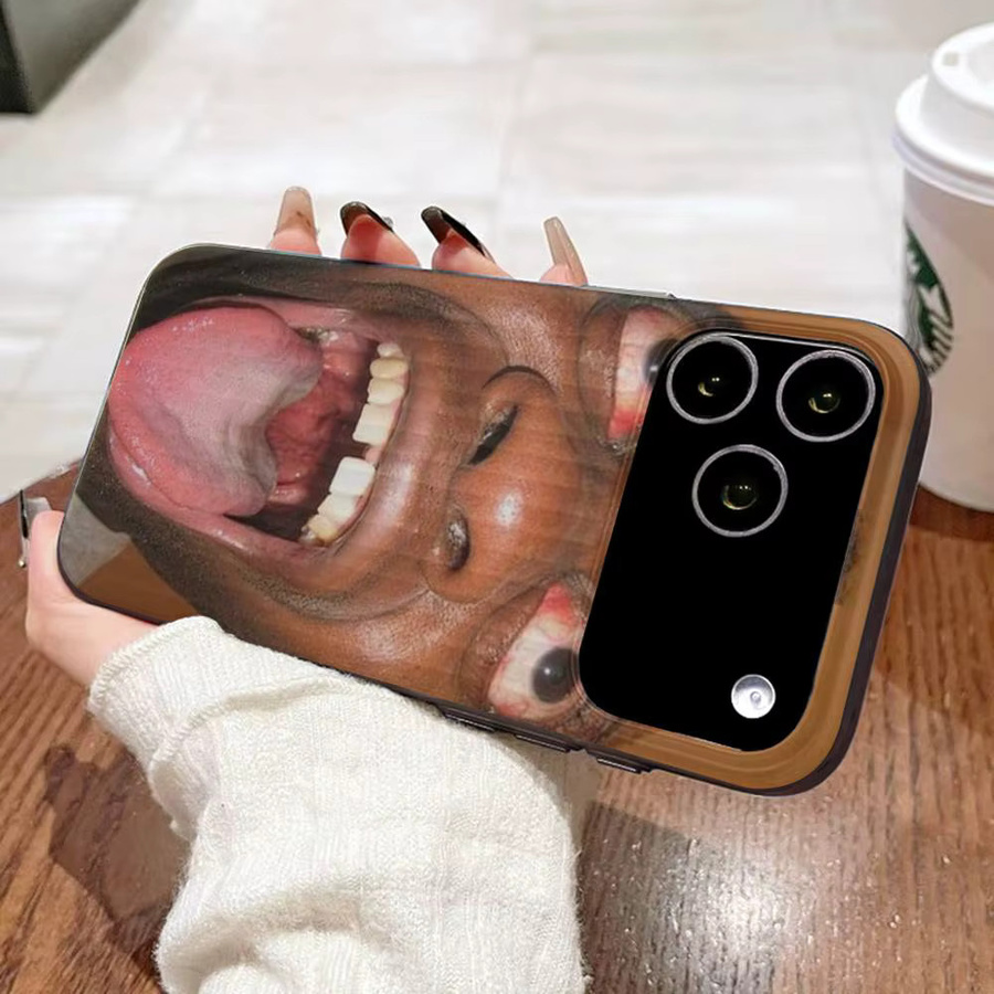 Stoßfeste Handyhülle mit Ugly Man Wellenmuster Design für iPhone 11 bis iPhone 17 Pro Max Plus in Multicolour - Bild 3