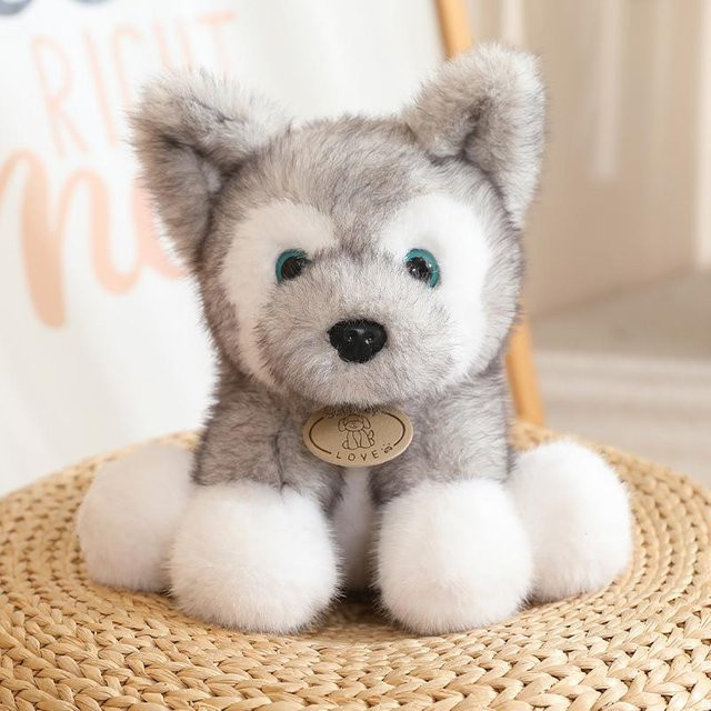 Yiran toy Husky Kuscheltier, Plüschtier, 22cm, Grau - Bild 1