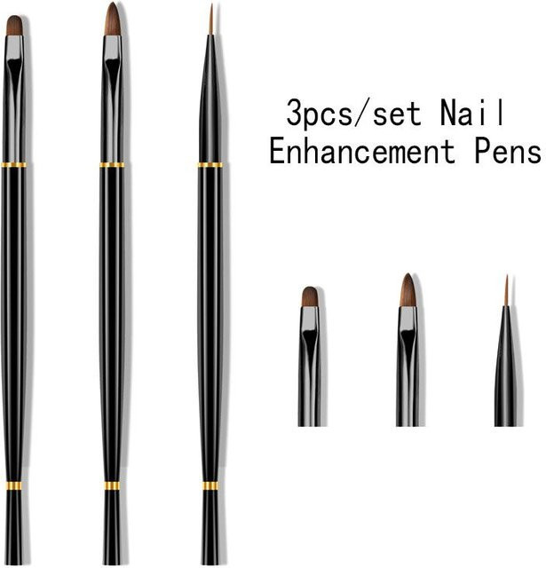 3er Set Maniküre Pull-Linie Stift mit Licht-Therapie, Nail Art Werkzeuge - Bild 1