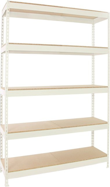 PROREGAL Schwerlastregal Wood Beast Weiß H x B x T: 300 x 120 x 45 cm - Bild 1