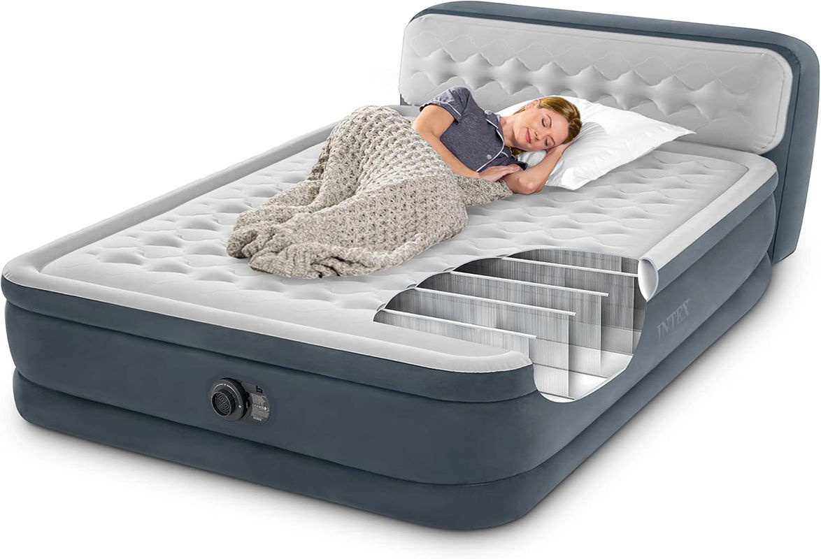 Intex Luftbett Dura-Beam Deluxe Ultra Plush, grau, B/T/H: 152 x 236 x 86 cm - Bild 5