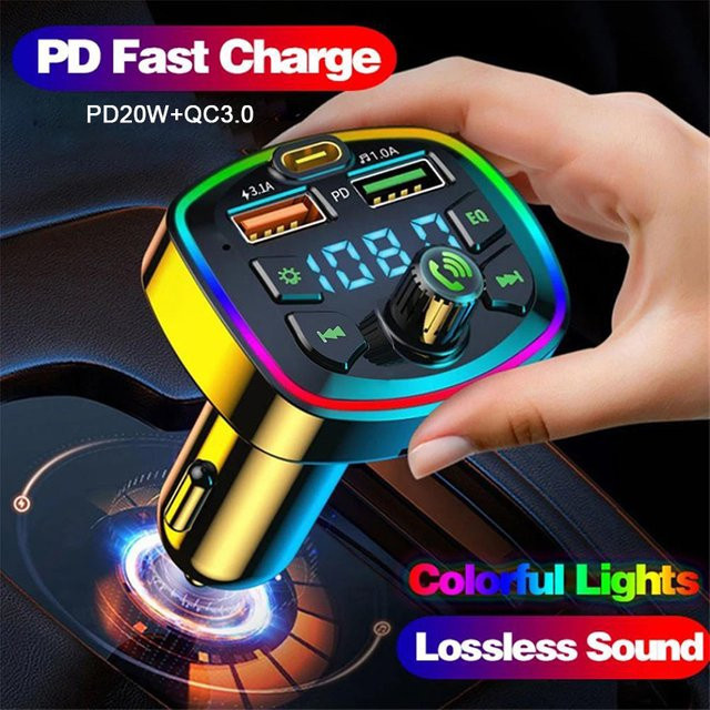 Fireurus Bluetooth 5.0 FM Transmitter mit Mikrofon und Dual USB Schnellladefunktion für dein Auto - Bild 1