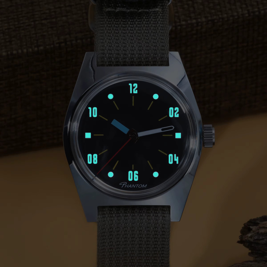 HEIMDALLR Analoguhr, Handaufzug, 36 mm, Schwarz, Herren - Bild 2