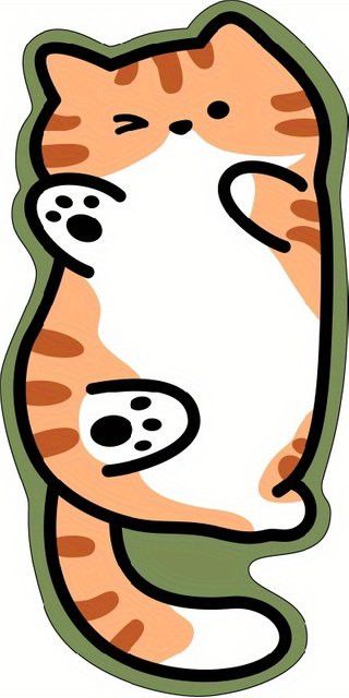 VIKAMA Dekorative Bodenmatte mit Cartoon Katze Muster für Schlafzimmer und Wohnzimmer, weich und wasserdicht - Bild 1