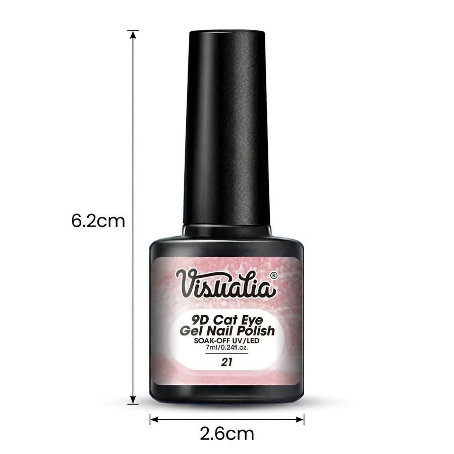 Visuatia Nagellack, Rosafarben, Schimmernd - Bild 2