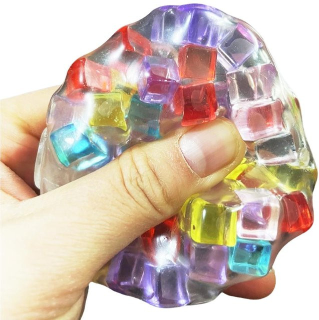 Linyi toy Regenbogen Würfel Stress Ball, Tpr Perle Druck - Bild 1