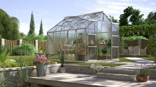 Vitavia Gewächshaus Jupiter 8300 aus Aluminium Eloxiert mit Polycarbonat-Verglasung, 8,3 m² - Bild 1
