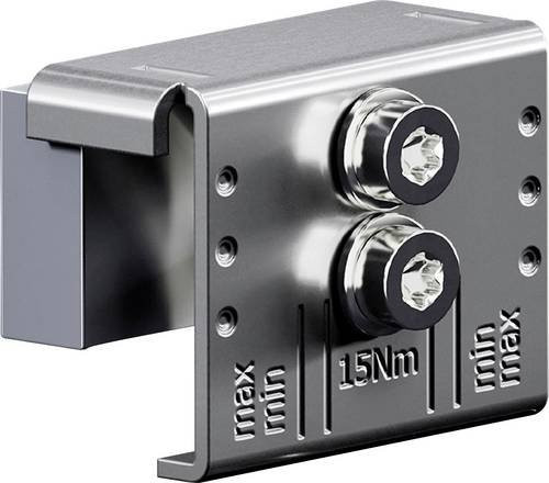 Rittal Anreihverbinder für E-Cu, Farbe: Silber, 3er-Set, Maße: 130 mm x 15 x 5 mm bis 30 x 10 mm - Bild 1
