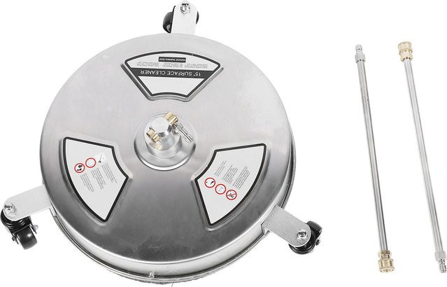 Aimo Hochdruckreiniger Oberflächenreiniger 15 Zoll mit 4000 PSI und 1/4 Zoll Anschluss in Weiß und Silber - Bild 1