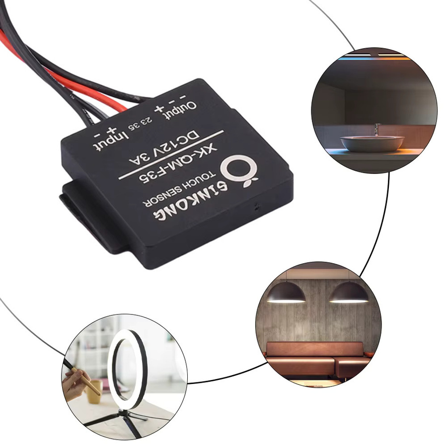 diymore Touch-Schalter für Badezimmerspiegel, DC 12V 3A LED-Treibermodul mit Sensor, Schwarz - Bild 2