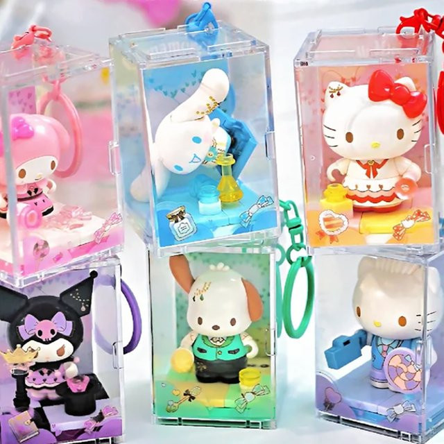 Sanrio Blind-Box-Schlüsselanhänger, Hello Kitty, Kuromi, My Melody, ab 8 Jahren - Bild 1