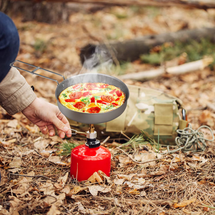 Titan Bratpfanne für Outdoor, Camping und Wandern, Silber, Uncoated - Bild 1